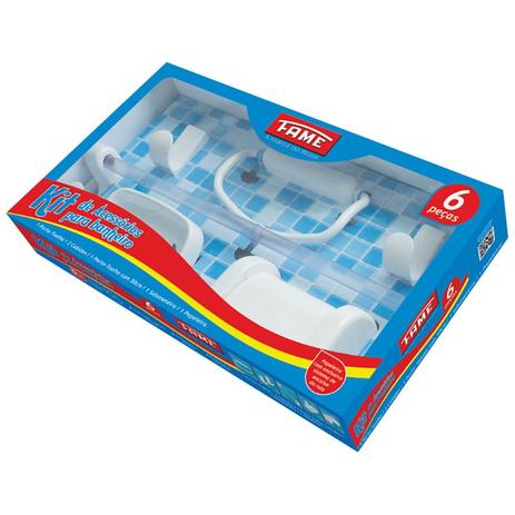 Kit De Acessórios Para Banheiro Fame 6 Peças Branco é boa?