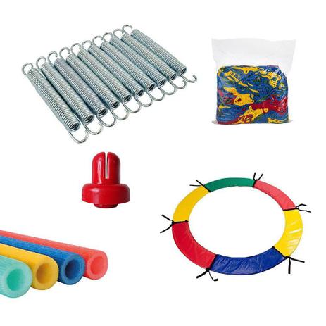 Kit de Acessórios para Reposição Cama Elástica de 3,66m ou 3,70m Canguri Menor preço em Kit de Acessórios para Reposição Cama Elástica de 3,66m ou 3,70m Canguri