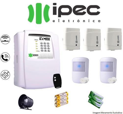 Kit de Alarme Al 4 Residencial IPEC Com 3 Sensores Magnéticos 2 Sensor Infravermelho Sem Fio Menor preço em Kit de Alarme Al 4 Residencial IPEC Com 3 Sensores Magnéticos 2 Sensor Infravermelho Sem Fio