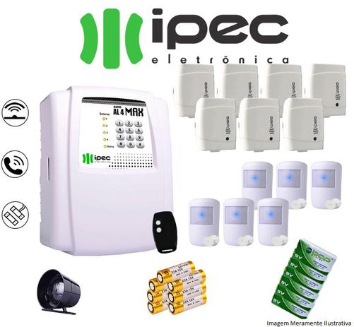 Kit de Alarme Al 4 Residencial IPEC Com 7 Sensores Magnéticos 6 Sensor Infravermelho Sem Fio Menor preço em Kit de Alarme Al 4 Residencial IPEC Com 7 Sensores Magnéticos 6 Sensor Infravermelho Sem Fio