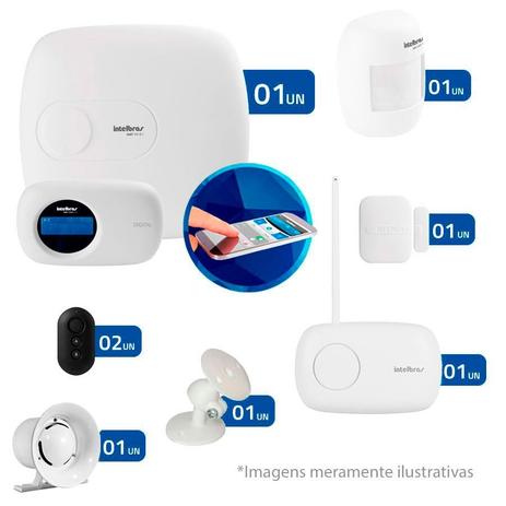 Kit de Alarme Intelbras AMT 2018 E com 02 Sensores com Monitoramento Por Aplicativo via Internet Sem Fio Menor preço em Kit de Alarme Intelbras AMT 2018 E com 02 Sensores com Monitoramento Por Aplicativo via Internet Sem Fio
