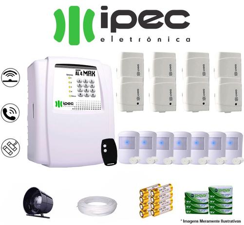 Kit de Alarme Residencial IPEC 8 Sensores Magnéticos 7 Sensores Infravermelho S/ Fio C/ Cabo Menor preço em Kit de Alarme Residencial IPEC 8 Sensores Magnéticos 7 Sensores Infravermelho S/ Fio C/ Cabo