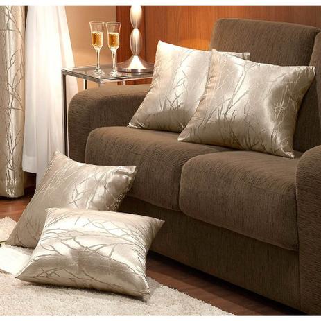Kit de Almofadas Bahamas com 04 Peças 45cm x 45cm cada c/ Enchimento - Areia - Casa borda Menor preço em Kit de Almofadas Bahamas com 04 Peças 45cm x 45cm cada c/ Enchimento - Areia - Casa borda