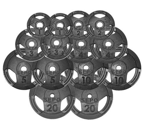 Kit de Anilhas Sport Luxo - 90 Kg - Sepo - pesos Menor preço em Kit de Anilhas Sport Luxo - 90 Kg - Sepo - pesos