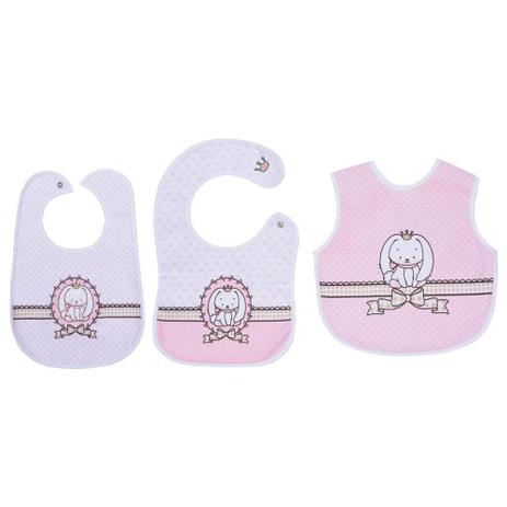 Kit de Babadores 3 Peças - Coelhinho Rosa - Colibri Menor preço em Kit de Babadores 3 Peças - Coelhinho Rosa - Colibri
