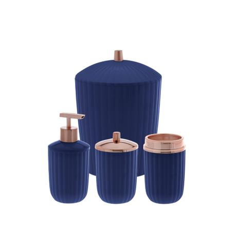Kit De Banheiro Lavabo Porta Sabonete Liquido, Escova, Cotonete, Lixeira Canelatta - Casanaweb.net Menor preço em Kit De Banheiro Lavabo Porta Sabonete Liquido, Escova, Cotonete, Lixeira Canelatta - Casanaweb.net