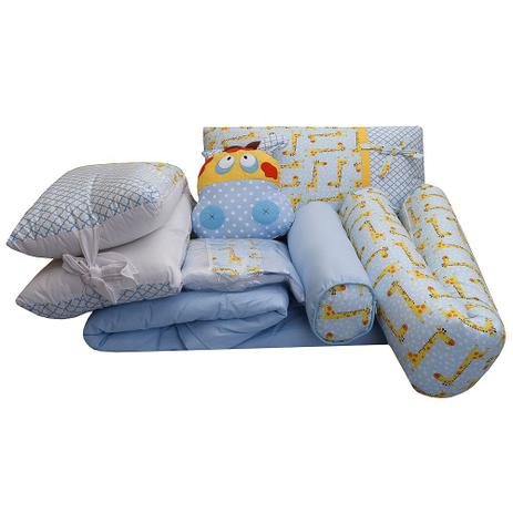 Kit de Berço 10 peças Girafa com Mosquiteiro - Bruna baby Menor preço em Kit de Berço 10 peças Girafa com Mosquiteiro - Bruna baby
