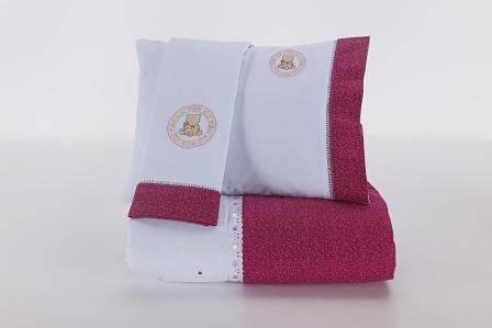 Kit de Berço 4 Peças 100 Algodão Ursinho Rosa - A.constantini enxoval de bebê é boa?