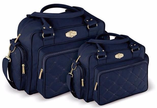 Kit de bolsa bebê maternidade modern marinho - Griff Menor preço em Kit de bolsa bebê maternidade modern marinho - Griff