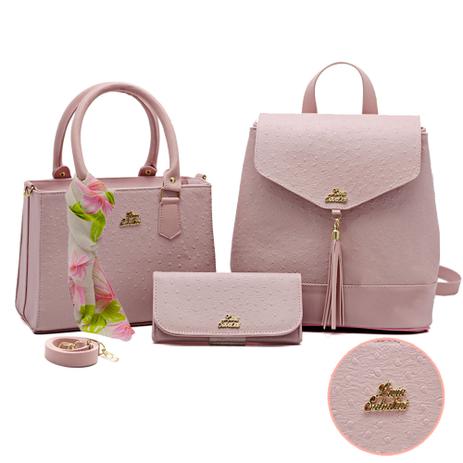Kit de bolsa feminina com Mochila Bolsa Transversal e lenço de brinde - Livia Sabatini Menor preço em Kit de bolsa feminina com Mochila Bolsa Transversal e lenço de brinde - Livia Sabatini