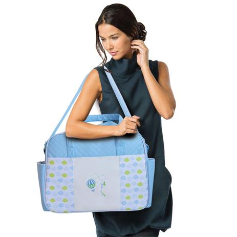 Kit de Bolsa Maternidade e Frasqueira Maxi Baby Azul Menor preço em Kit de Bolsa Maternidade e Frasqueira Maxi Baby Azul