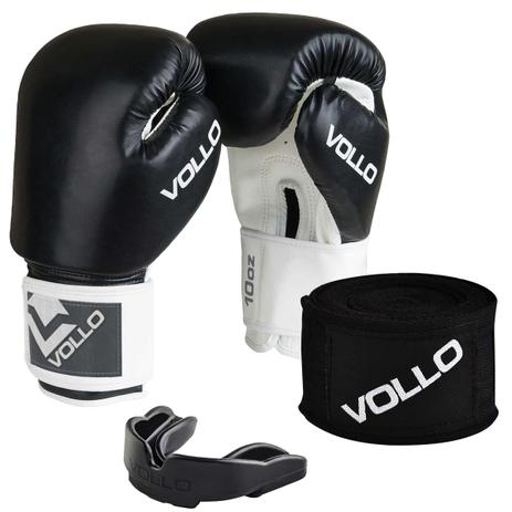 Kit de Boxe Vollo com Luva COMBAT 10 OZ, Bandagem e Protetor Bocal Preto VFG501-10 é boa?