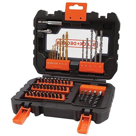 Kit de Brocas e bits com 50 peças a7232 - Black + Decker - Black decker Menor preço em Kit de Brocas e bits com 50 peças a7232 - Black + Decker - Black decker