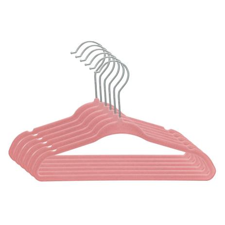 Kit de Cabide Infantil de Veludo Rosa OIKOS - 30 Unidades Menor preço em Kit de Cabide Infantil de Veludo Rosa OIKOS - 30 Unidades
