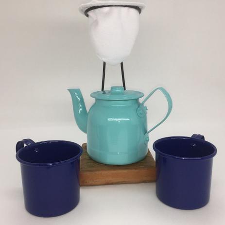Kit de Café Egoista - Individual - Azul e Azul escuro - Demolição - feito a mão - Silvana vannucci Menor preço em Kit de Café Egoista - Individual - Azul e Azul escuro - Demolição - feito a mão - Silvana vannucci