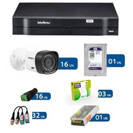 Kit De Câmeras De Segurança - Dvr Intelbras 16 Ch G2 Tríbrido Hdcvi + 16 Câmeras Infra Vhd 1010b Hd - Intelbrás Menor preço em Kit De Câmeras De Segurança - Dvr Intelbras 16 Ch G2 Tríbrido Hdcvi + 16 Câmeras Infra Vhd 1010b Hd - Intelbrás
