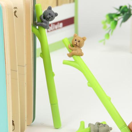 Kit de Canetas Esferográficas Urso Floresta Divertida Bambu - Import Menor preço em Kit de Canetas Esferográficas Urso Floresta Divertida Bambu - Import
