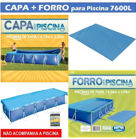 Kit de Capa mais Forro Piscina Premium - 7.600 L - Mor Menor preço em Kit de Capa mais Forro Piscina Premium - 7.600 L - Mor