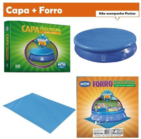 Kit de Capa mais Forro Piscina Splash Fun - 3.400 L - MOR Menor preço em Kit de Capa mais Forro Piscina Splash Fun - 3.400 L - MOR