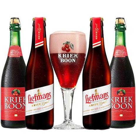Kit de Cervejas Fruit Lambic com Taça Kriek Boon - Liefmans e boon Menor preço em Kit de Cervejas Fruit Lambic com Taça Kriek Boon - Liefmans e boon