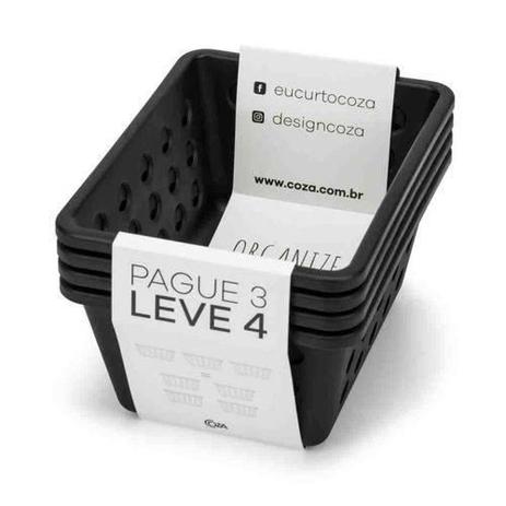 Kit de Cestas 18,6 x 14,2 x 8,2cm Preto Coza - Not defined é boa?