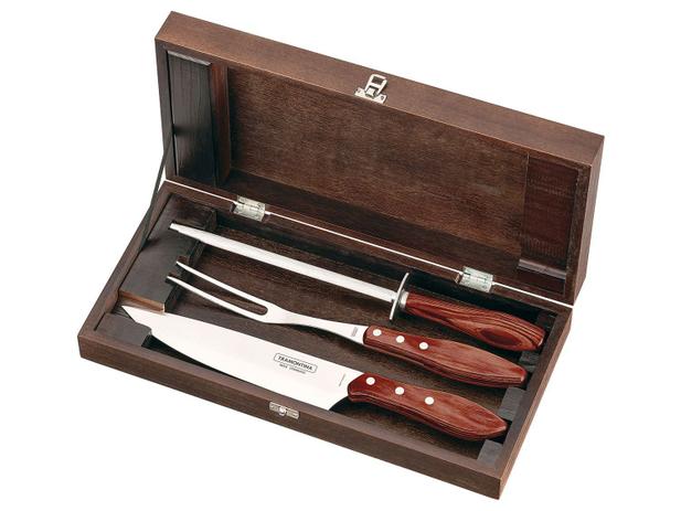 Kit de Churrasco 4 Peças Tramontina - Polywood 21198/764 Menor preço em Kit de Churrasco 4 Peças Tramontina - Polywood 21198/764