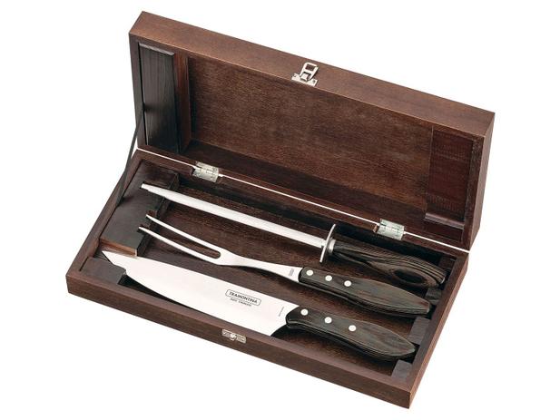 Menor preço em Kit de Churrasco 4 Peças Tramontina - Polywood 21198/964