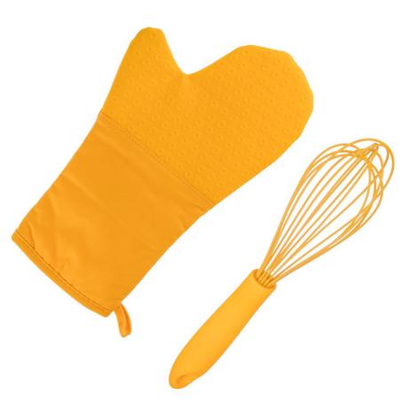 Kit de Cozinha Luva e Batedor Fue Silicone Amarelo 2 peças - Weck Menor preço em Kit de Cozinha Luva e Batedor Fue Silicone Amarelo 2 peças - Weck
