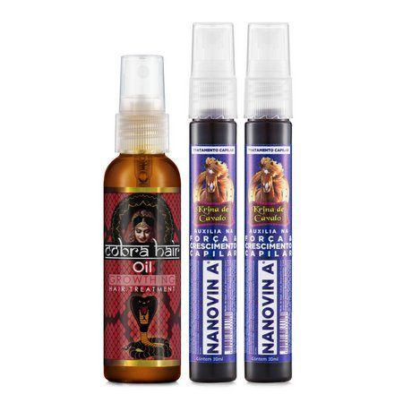 Kit de Crescimento Capilar 1 Óleo Cobra Hair + 2 Krina de Cavalo Nanovin A Menor preço em Kit de Crescimento Capilar 1 Óleo Cobra Hair + 2 Krina de Cavalo Nanovin A