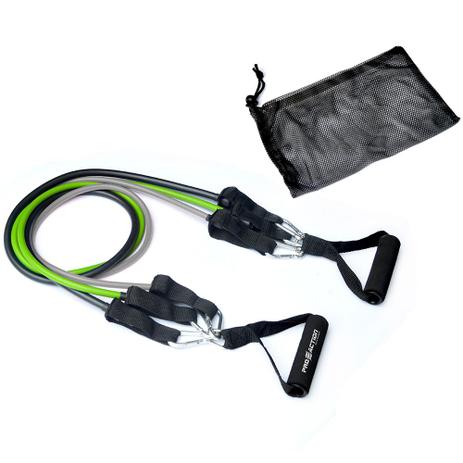 Kit de elásticos extensores em 3 resistências - Proaction Menor preço em Kit de elásticos extensores em 3 resistências - Proaction