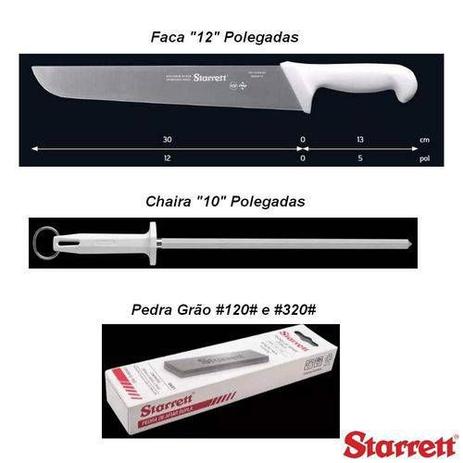 Kit De Faca Churrasco - Faca + Chaira + Pedra Starrett é boa?