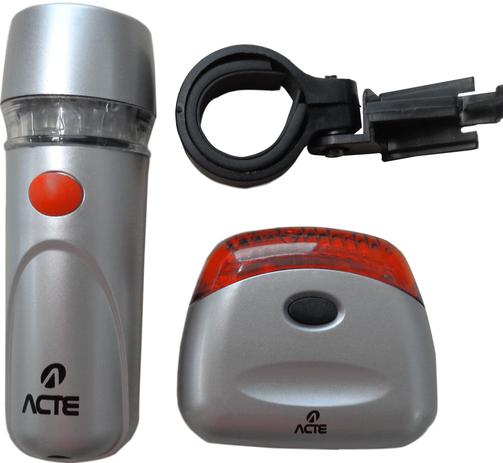 Kit de Farol Dianteiro e Luz Traseira para Bicicletas - ACTE SPORTS A10 Menor preço em Kit de Farol Dianteiro e Luz Traseira para Bicicletas - ACTE SPORTS A10