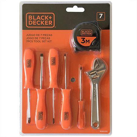 Kit de Ferramentas 7 Peças Casa e Escritório BD80293 Black Decker Menor preço em Kit de Ferramentas 7 Peças Casa e Escritório BD80293 Black Decker