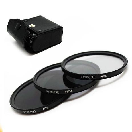 Kit De Filtro Nd2 + Nd4 + Nd8 + Case 72mm Nikon Sony Canon - Rise Menor preço em Kit De Filtro Nd2 + Nd4 + Nd8 + Case 72mm Nikon Sony Canon - Rise