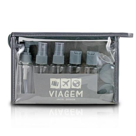 Kit de Frascos Viagem 10 peças Cinza Jacki Design - AKM20901 Menor preço em Kit de Frascos Viagem 10 peças Cinza Jacki Design - AKM20901