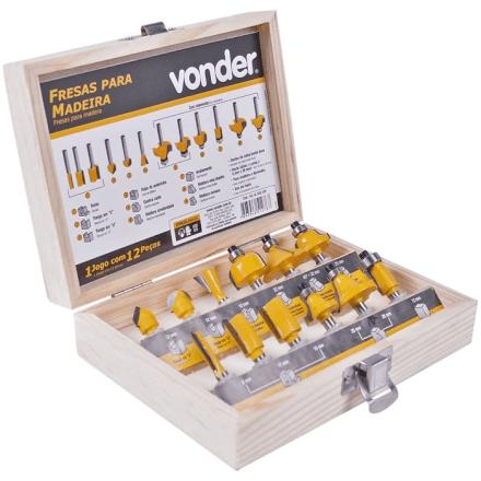 Kit De Fresas Para Tupia Manual Vonder Makita Pinça 6mm 12pç Menor preço em Kit De Fresas Para Tupia Manual Vonder Makita Pinça 6mm 12pç