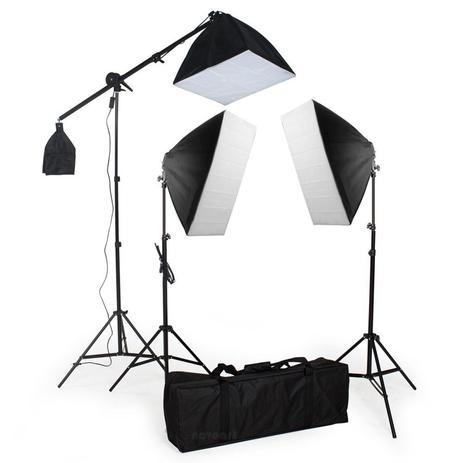 Kit de iluminação contínua SB03 495W - Greika Menor preço em Kit de iluminação contínua SB03 495W - Greika