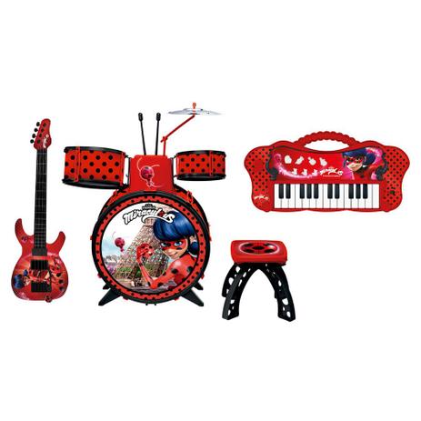 Kit de Instrumentos Musicais - Miraculous - Bandinha da Ladybug - Fun Menor preço em Kit de Instrumentos Musicais - Miraculous - Bandinha da Ladybug - Fun