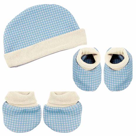 Kit de inverno para Bebê com touca, luva e sapatinho Little Bear Azul - Hug Baby é boa?