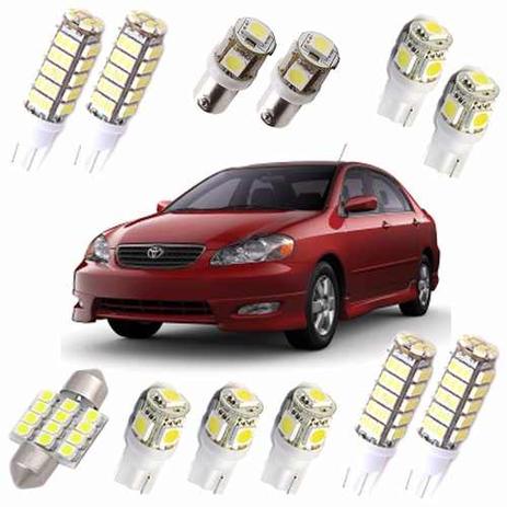 Kit de Lampadas Led Corolla 2003 2008 Pingo Teto Placa Ré - Mfl Menor preço em Kit de Lampadas Led Corolla 2003 2008 Pingo Teto Placa Ré - Mfl