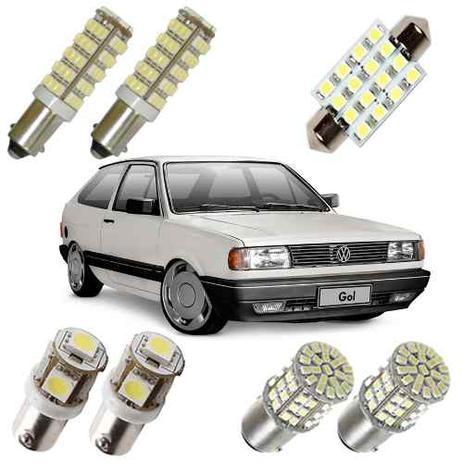 Kit de Lampadas Led Gol Quadrado G1 Pingo Teto Placa Ré - Mfl Menor preço em Kit de Lampadas Led Gol Quadrado G1 Pingo Teto Placa Ré - Mfl