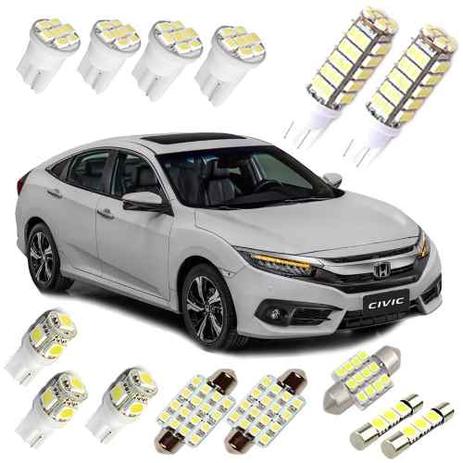 Kit de Lampadas Led Honda New Civic 2017 2018 Si Touring Turbo - Mfl Menor preço em Kit de Lampadas Led Honda New Civic 2017 2018 Si Touring Turbo - Mfl