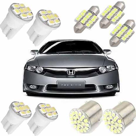 Kit de Lampadas Led New Civic 06/11 Teto Placa Ré Farolete - Mfl Menor preço em Kit de Lampadas Led New Civic 06/11 Teto Placa Ré Farolete - Mfl