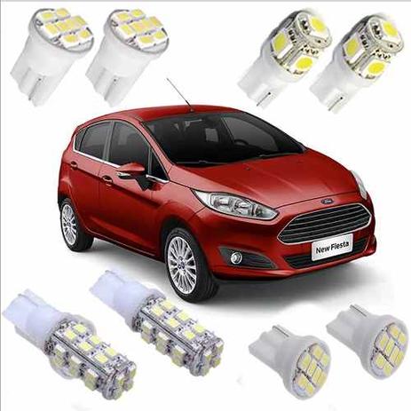 Kit de Lampadas Led New Fiesta Focus Pingo Teto Placa Ré - Mfl Menor preço em Kit de Lampadas Led New Fiesta Focus Pingo Teto Placa Ré - Mfl