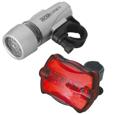 Kit de Lanterna para Bicicletas HX 8010 5 LEDs - CSR Menor preço em Kit de Lanterna para Bicicletas HX 8010 5 LEDs - CSR