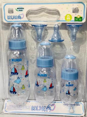 Kit de mamadeira kuka universal azul Menor preço em Kit de mamadeira kuka universal azul