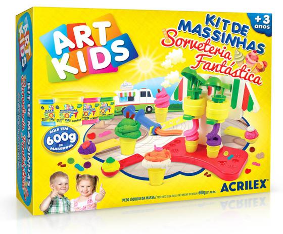 Kit de Massinhas Sorveteria Fantástica com 600 gr de Massa para Modelar Ref.40029 Acrilex Menor preço em Kit de Massinhas Sorveteria Fantástica com 600 gr de Massa para Modelar Ref.40029 Acrilex