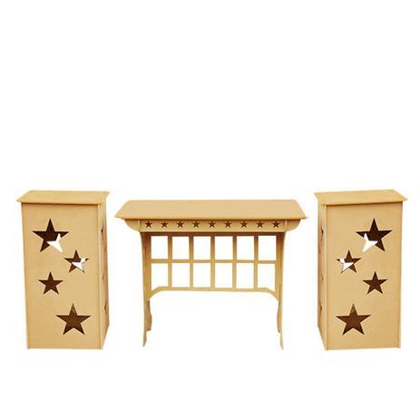 Kit de Mesas MDF Cru para Decoração Festa Provençal - Festabox Menor preço em Kit de Mesas MDF Cru para Decoração Festa Provençal - Festabox