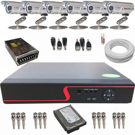 Kit de Monitoramento com 6 Câmeras Analógicas 1200 linhas + DVR 8 canais com acesso via internet - Power Menor preço em Kit de Monitoramento com 6 Câmeras Analógicas 1200 linhas + DVR 8 canais com acesso via internet - Power