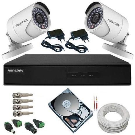 Kit de Monitoramento Hikvision 2 Câmeras AHD 1 Megapixel 720p DVR Stand Alone 4 Canais - Alta Definição Menor preço em Kit de Monitoramento Hikvision 2 Câmeras AHD 1 Megapixel 720p DVR Stand Alone 4 Canais - Alta Definição
